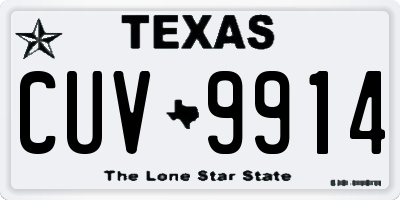 TX license plate CUV9914
