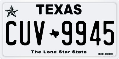 TX license plate CUV9945