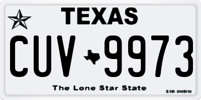 TX license plate CUV9973