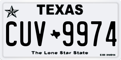 TX license plate CUV9974