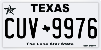 TX license plate CUV9976