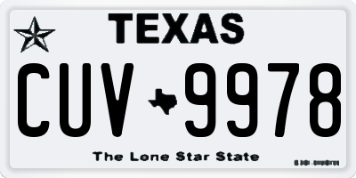 TX license plate CUV9978
