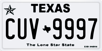 TX license plate CUV9997