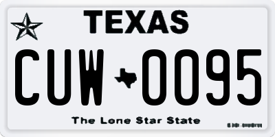 TX license plate CUW0095