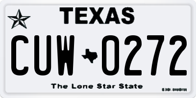 TX license plate CUW0272