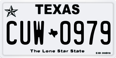 TX license plate CUW0979