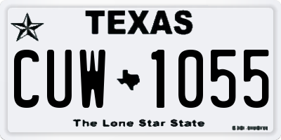 TX license plate CUW1055