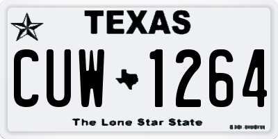 TX license plate CUW1264