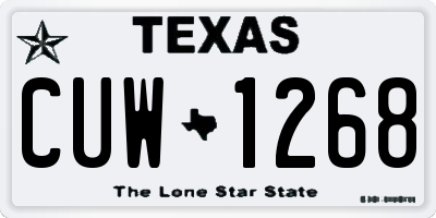 TX license plate CUW1268