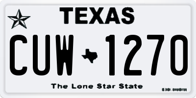 TX license plate CUW1270