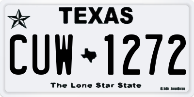 TX license plate CUW1272