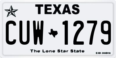 TX license plate CUW1279