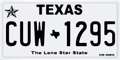 TX license plate CUW1295