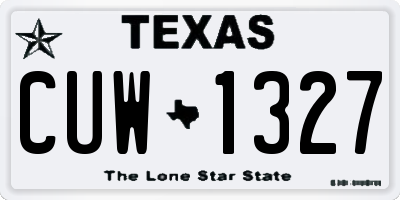 TX license plate CUW1327