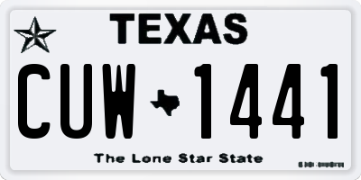 TX license plate CUW1441