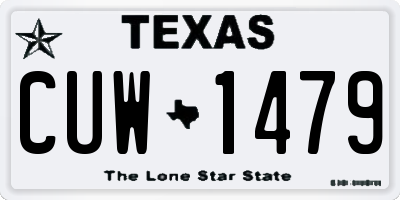 TX license plate CUW1479
