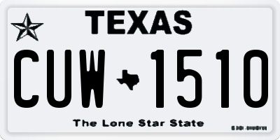 TX license plate CUW1510