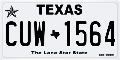 TX license plate CUW1564