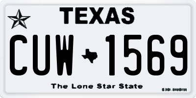 TX license plate CUW1569