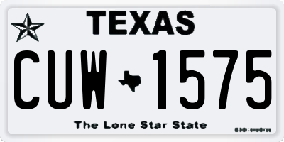 TX license plate CUW1575