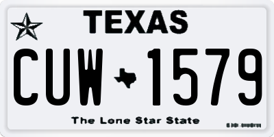 TX license plate CUW1579