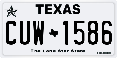 TX license plate CUW1586
