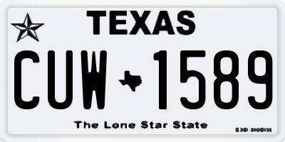 TX license plate CUW1589