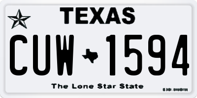 TX license plate CUW1594