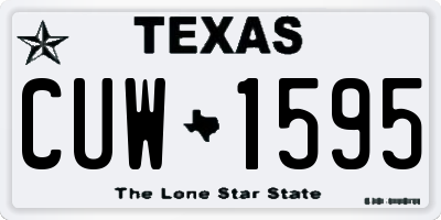 TX license plate CUW1595