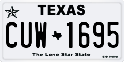 TX license plate CUW1695