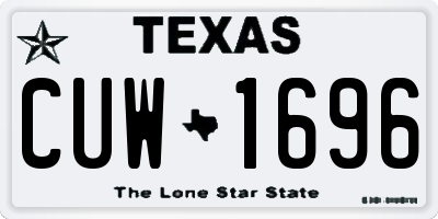 TX license plate CUW1696