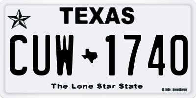 TX license plate CUW1740