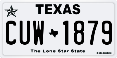 TX license plate CUW1879
