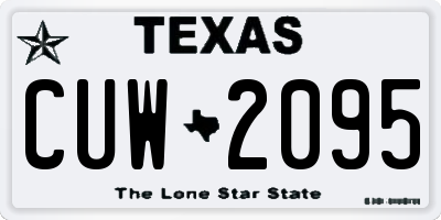 TX license plate CUW2095