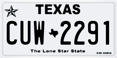 TX license plate CUW2291