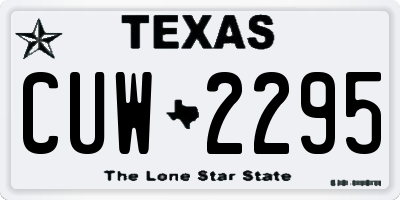 TX license plate CUW2295