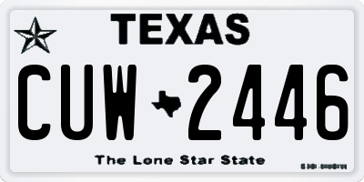 TX license plate CUW2446