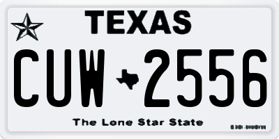 TX license plate CUW2556
