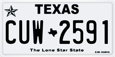TX license plate CUW2591