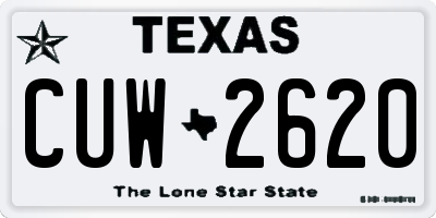 TX license plate CUW2620