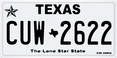 TX license plate CUW2622