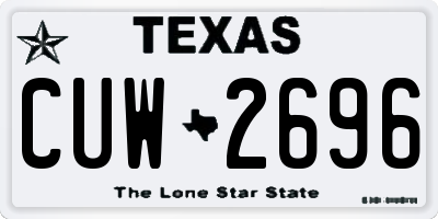 TX license plate CUW2696