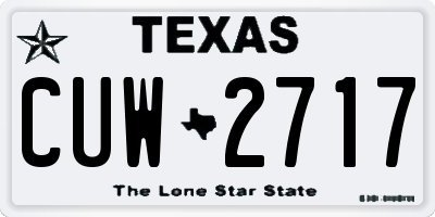 TX license plate CUW2717