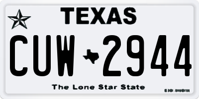 TX license plate CUW2944