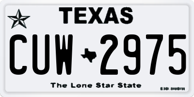TX license plate CUW2975