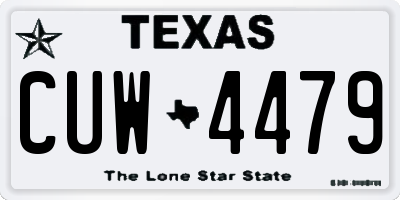 TX license plate CUW4479