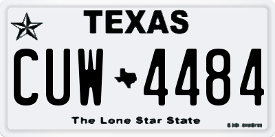 TX license plate CUW4484