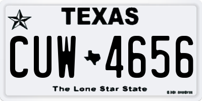 TX license plate CUW4656