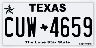 TX license plate CUW4659