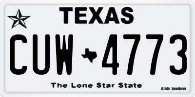 TX license plate CUW4773